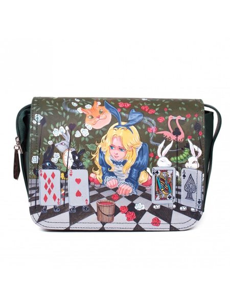 Satchel "Alice and an animated deck of cards"